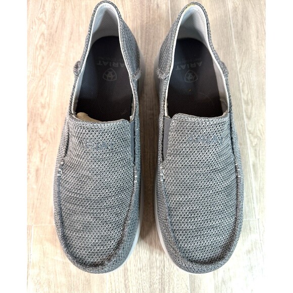 Ariat Shoes Mens size 9.5 D Hilo 360 Heather Gray Charcoal Slip On casual Loafer - Picture 2 of 11